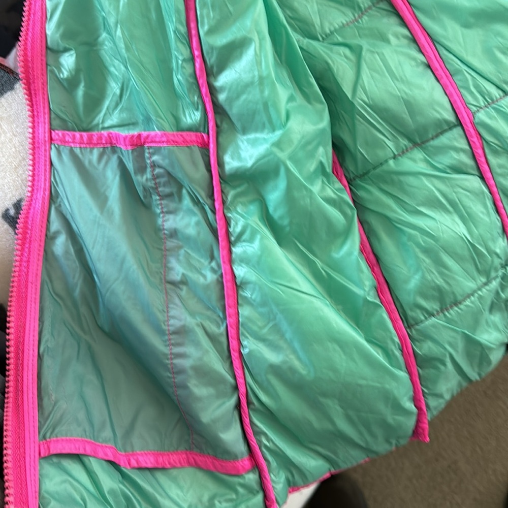 Jenni Womens Pink & Green Gilet - Picture 6 of 11